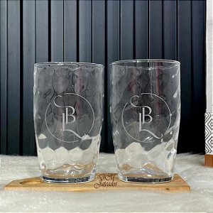 Copo Poema para Água/Suco personalizado com jateamento