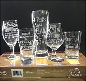 Kit Degustação de Cerveja – 5 Taças Especiais para Presente