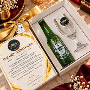 Kit Corporativo Personalizado com Taça Windsor Cervaja + Caixa Presente
