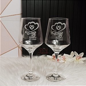 Taça Brunelo para vinho personalizada com Jateamento