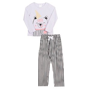 Conjunto Pijama Infantil Menina Calça e Manga Longa