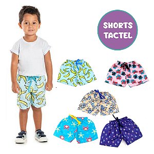 Bermuda Tactel Estampada Infantil Masculino