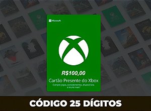 Comprar Cartão Presente Pré Pago Xbox Live R$ 100 Reais