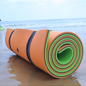 Tapete Flutuante Gigante - 5,5m x 1,85m Verde/preto/laranja