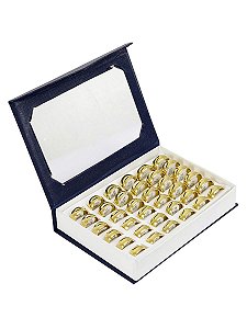 Atacado 36 Alianças 8mm Tugstênio Folheada Ouro 18k