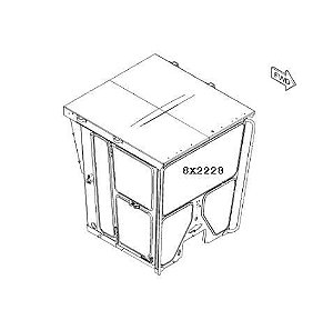 Para-brisa dianteiro superior das motoniveladoras caterpillar 12h / 12k / 120h / 140k