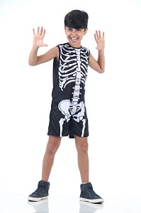 Fantasia Esqueleto Infantil Super Pop - Halloween