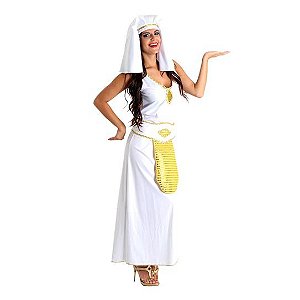 Fantasia Cleopatra Branca Adulto - Carnaval