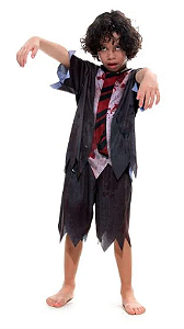 Fantasia Vampiro Infantil Curto com Capa e Dentadura - Halloween - Fantasia  Bh