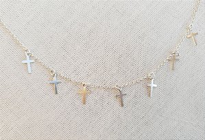 Gargantilha Choker de cruz