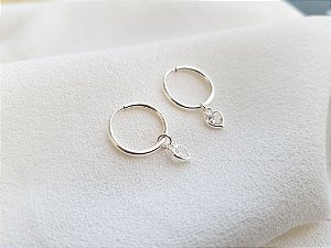 Argola brilho do amor de coração