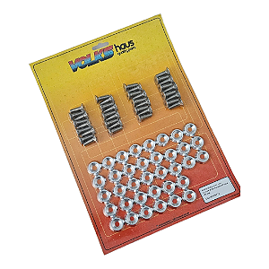 Kit Parafusos Inox e Anilhas Billet 04 Para-lamas Fusca -72 pçs