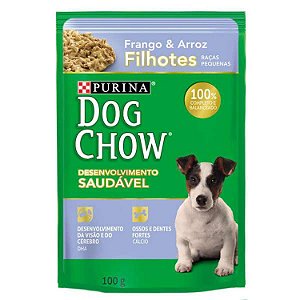 Ração Úmida Nestlé Purina Dog Chow - Sachê de Frango e  Arroz - Para Cães Filhotes 100g