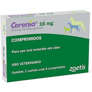 Antiemético Zoetis Cerenia para cães - 4 Blister de 16mg