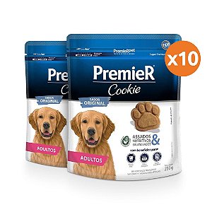 Cookie Premier para Cães Adultos 250gr - kit com 10 unidades Sabor ASSADOS