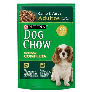 Ração Úmida Nestlé Purina Dog Chow - Sachê de Carne e Arroz - Para Cães Adultos de Raças Pequenas 100g