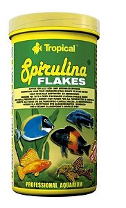 Ração Tropical Spirulina Flakes Para Peixes Herbívoros e Onívoros - 20g