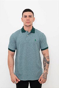 Polo Ralph Lauren Verde Mescla Logo Clássico Verde