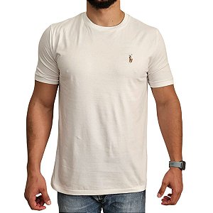 Camiseta Ralph Lauren Branco Logo Colorido