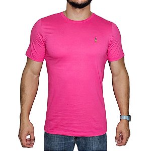 Camiseta Ralph Lauren Rosa Pink Logo Colorido