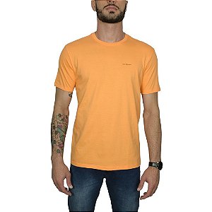 Camiseta Ckj Laranja Logo Básico Peito