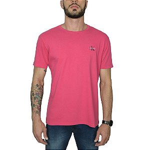 Camiseta Ckj Rosa Escuro Reissue Peito