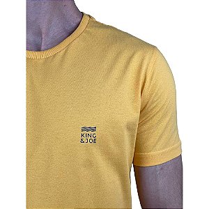 Camiseta Kingejoe Laranja Slim Estampada Peito