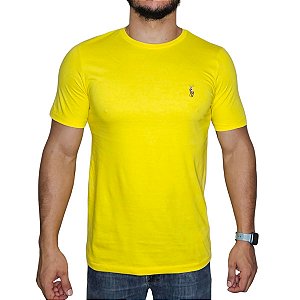 Camiseta Ralph Lauren Amarelo Logo Colorido