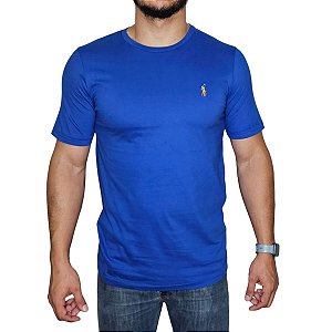 Camiseta Ralph Lauren Azul Royal Logo Colorido