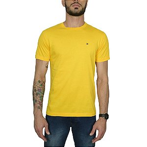 Camiseta Tommy Hilfiger Amarelo Essential
