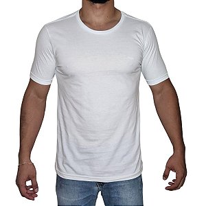 Camiseta Kingejoe Branco Slim Bordada Bandeira