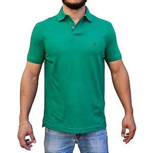 Polo Tommy Hilfiger Verde Bandeira The 1985 Polo Shirt Regular Fit