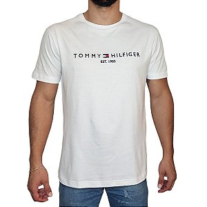 Camiseta Tommy Hilfiger Branco Im Core Tommy Logo Tee