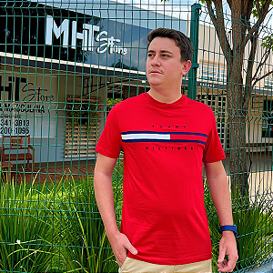 Camiseta Tommy Hilfiger Vermelho Flag
