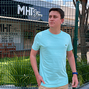 Camiseta Lacoste Verde Claro Clássica Básica