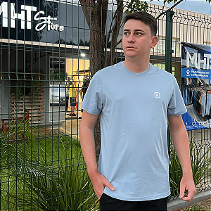 Camiseta Básica Txc Azul Claro Estampada 191380