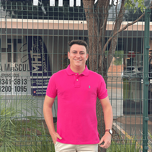 Polo Ralph Lauren Rosa Pink Logo Clássico Celeste