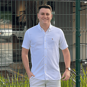 Camisa Social Ralph Lauren Linha Oxford Manga Curta Branco Logo Colorido