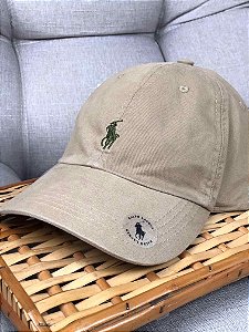 Boné Ralph Lauren Caqui Logo Verde Militar