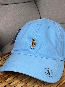 Boné Ralph Lauren Azul Claro Logo Colorido