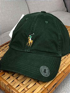 Boné Ralph Lauren Verde Militar Logo Colorido