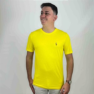 Camiseta Ralph Lauren Amarelo Logo Colorido