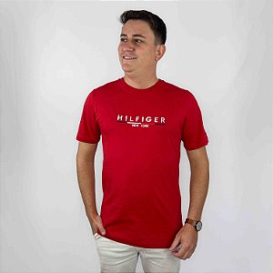Camiseta Tommy Hilfiger Vermelho Bordado New York