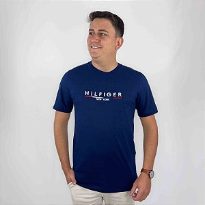 Camiseta Tommy Hilfiger Marinho Bordado New York