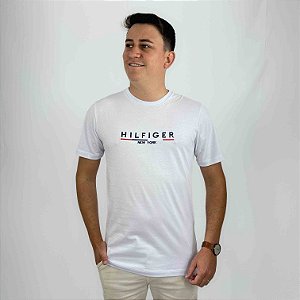 Camiseta Tommy Hilfiger Branco Bordado New York