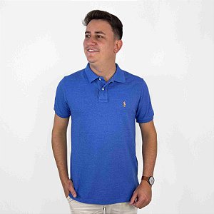 Gola Polo PRL Azul Royal Mescla Logo Colorido