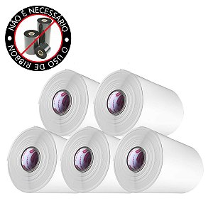 5 Rolos Etiqueta 100x150 Térmica Serrilha Zebra Elgin E-commerce Adegraf