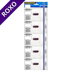 5 Rolete Ir40 1409 Ir 40 Roxo Masterprint Tinta para Calculadora