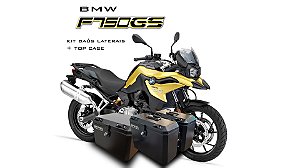 KIT BÁUS LATERAIS + TOP CASE CENTRAL 43L BMW F750GS/F850GS COM SUPORTES!