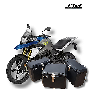 KIT BAÚS LATERAIS LIVI 35L + TOP CASE 43L BMWG310GS + SUPORTES !
